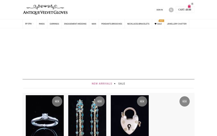 Screenshot of antiquevelvetgloves.com