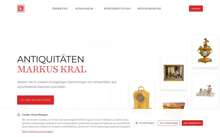 Screenshot stránky antiquitaeten-kral.at