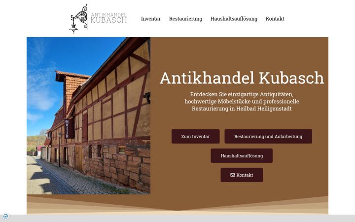 Screenshot stránky antiquitaeten-kubasch.de