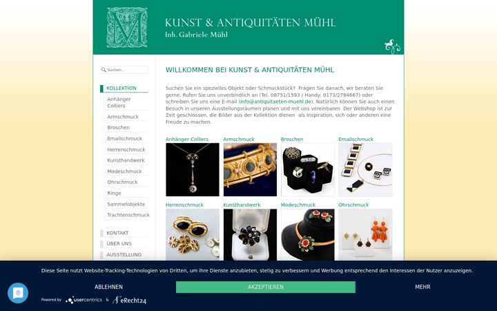 Screenshot of antiquitaeten-muehl.de