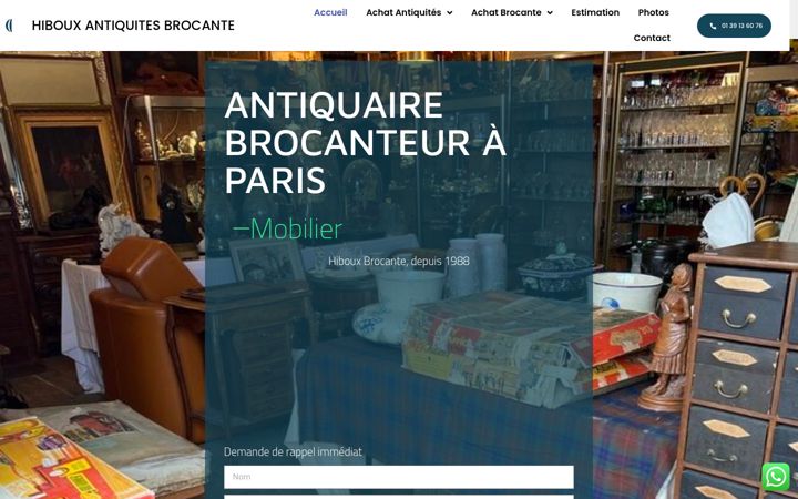 Skjermbilde av antiquite-brocante-75.fr