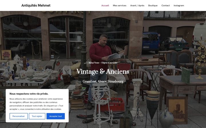Screenshot of antiquites-mehmet.fr