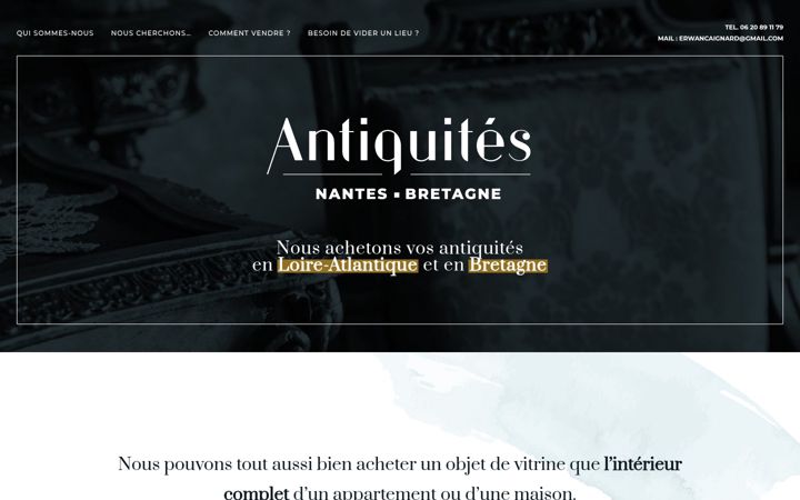 Screenshot of antiquites-nantes.fr