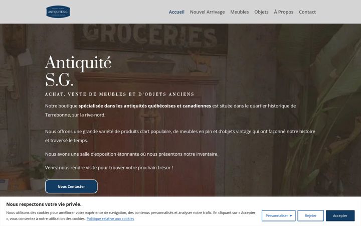 Screenshot of antiquitesg.ca