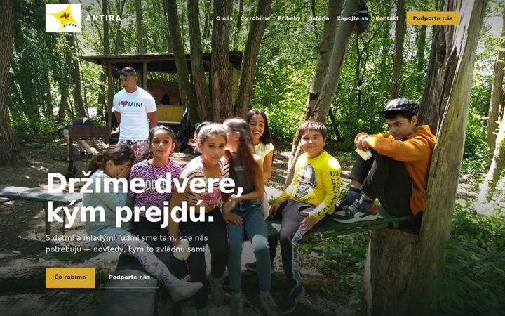 Screenshot of antira.sk