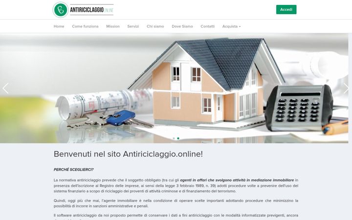 Screenshot of antiriciclaggio.online