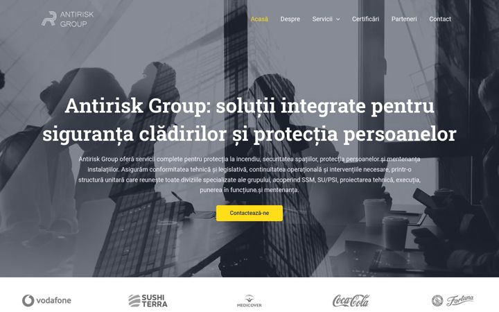 Screenshot of antirisk.ro