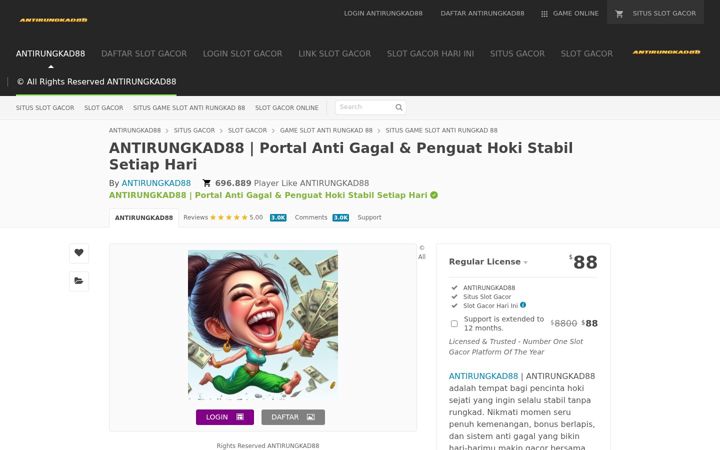 Screenshot of antirungkad88.net