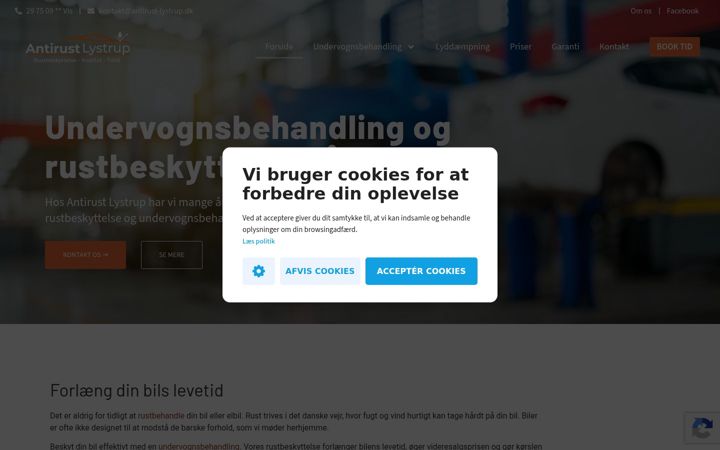 Screenshot of antirust-lystrup.dk