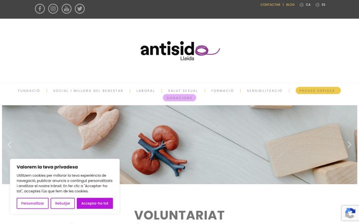Screenshot of antisidalleida.org