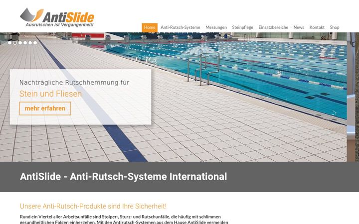 Zrzut ekranu antislide.de