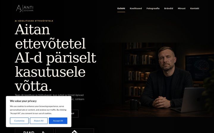 Screenshot ta' antisoosaar.ee