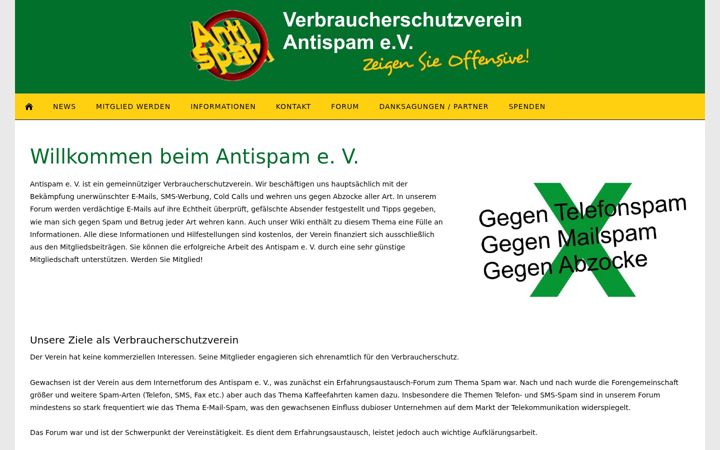 Képernyőkép: antispam-ev.de