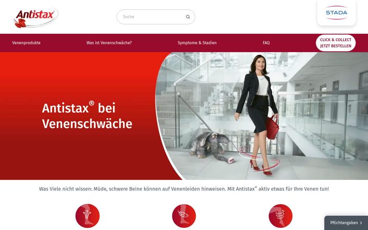 Screenshot of antistax.at