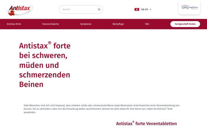 Screenshot of antistax.ch