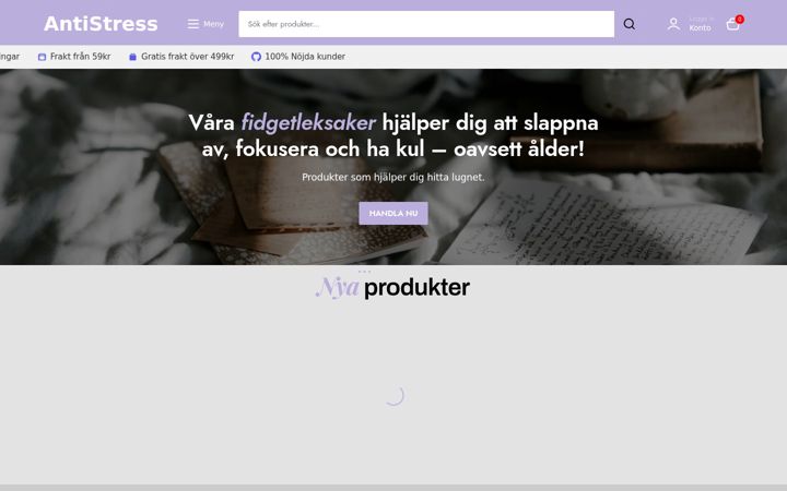 Screenshot ta' antistress.se