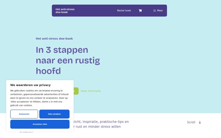 Screenshot ta' antistressdoeboek.nl