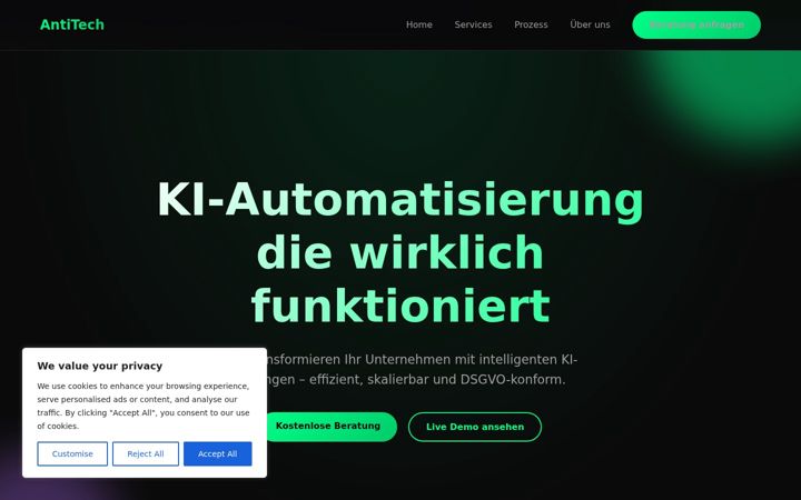 Screenshot of antitech.de