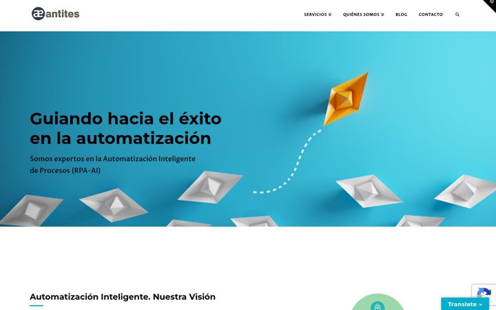Captura de pantalla de antites.com