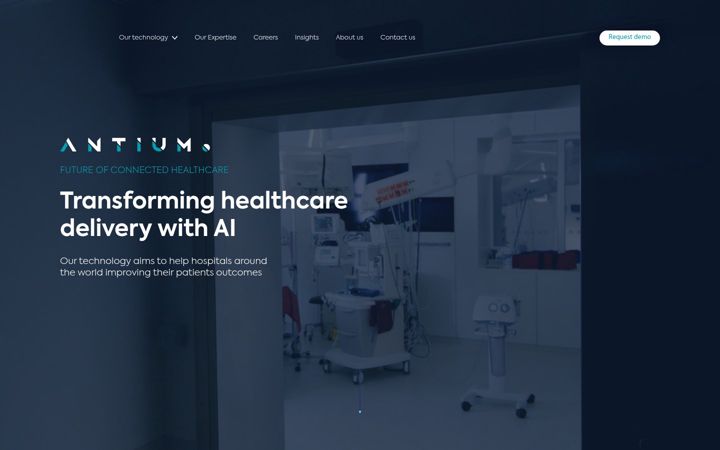 Captură de ecran a antium.ai