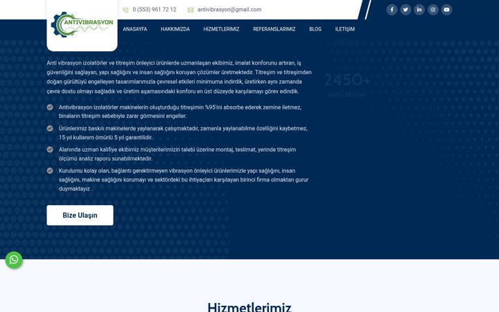 Screenshot of antivibrasyon.org.tr