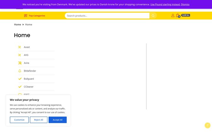 Screenshot of antiviruslicensekey.co.uk