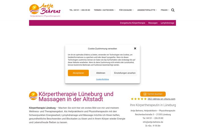 Screenshot of antje-behrens.de