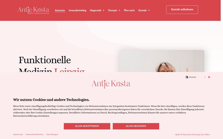 Screenshot of antje-krista.de