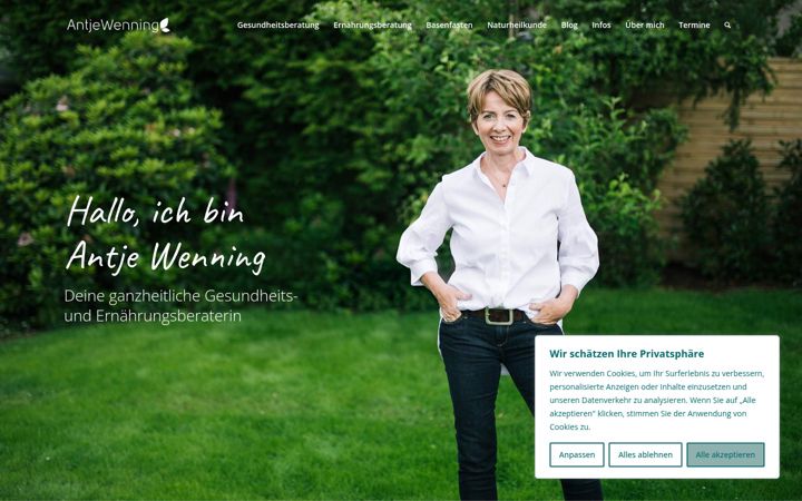 Screenshot of antje-wenning.de