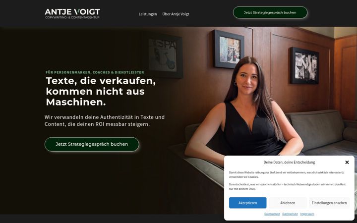 Captura de pantalla de antjevoigt.de