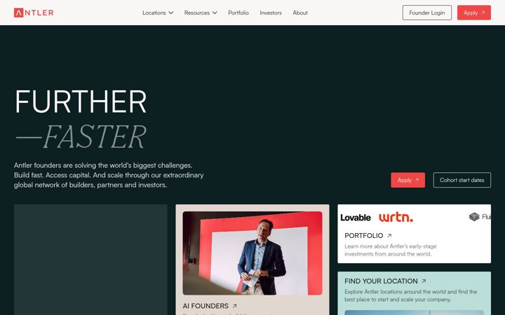 Screenshot of antler.co