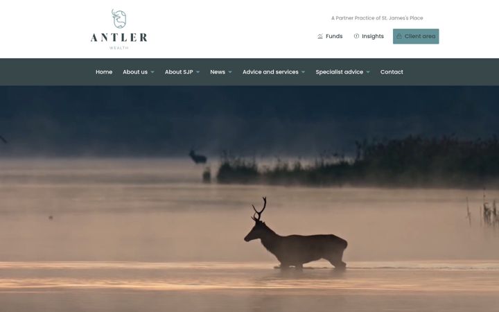 Screenshot of antlerwealth.co.uk