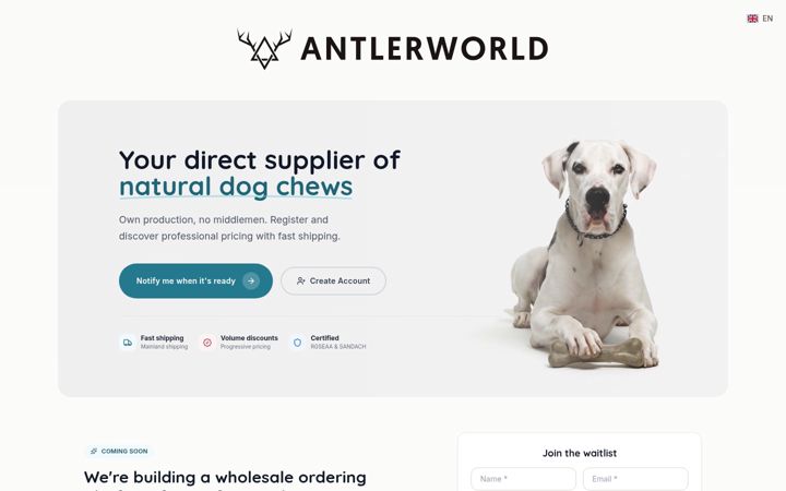 Screenshot of antlerworld.com