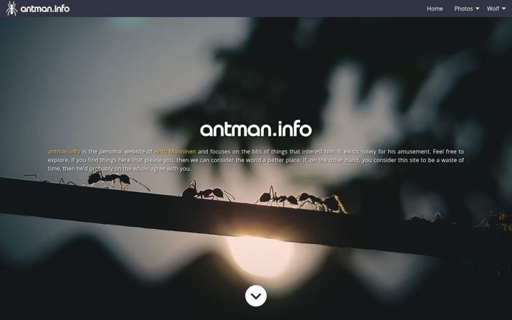 Screenshot of antman.info
