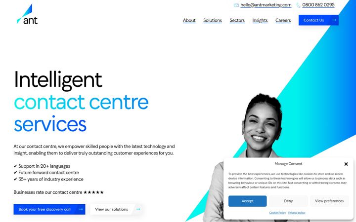 Screenshot von antmarketing.com