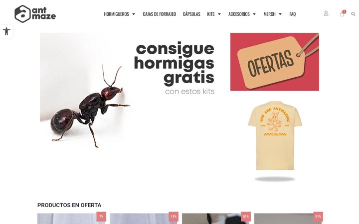 Screenshot of antmaze.es