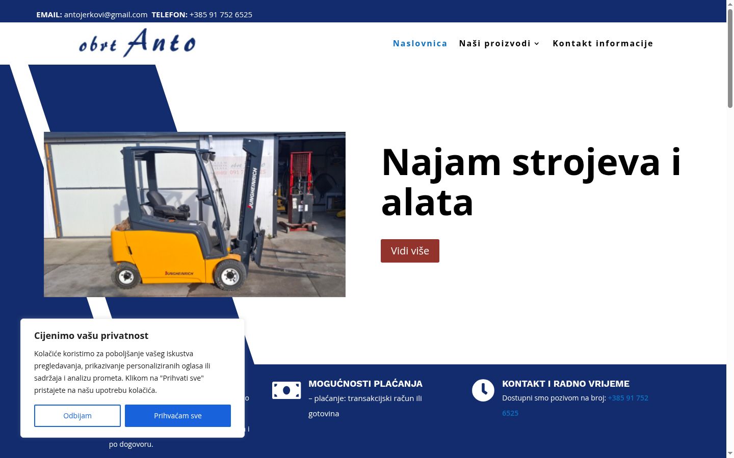 Zrzut ekranu banera zgody wyświetlanego przed jakąkolwiek interakcją