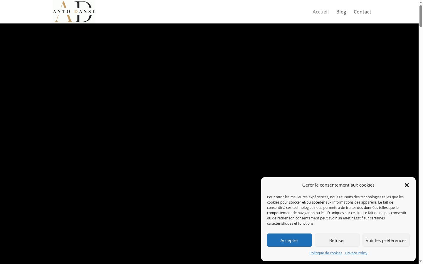 Screenshot tal-banner tal-kunsens muri qabel kwalunkwe interazzjoni