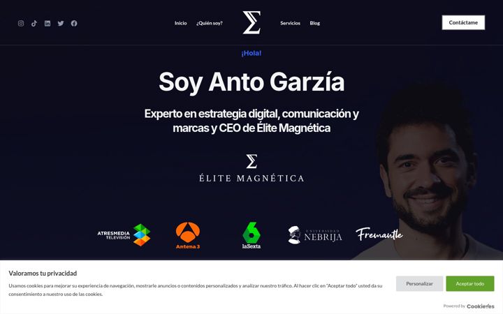 Screenshot von antogarzia.com
