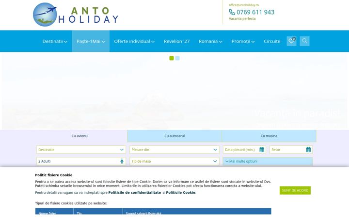 Screenshot of antoholiday.ro