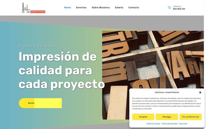 Screenshot of antoimpressors.com
