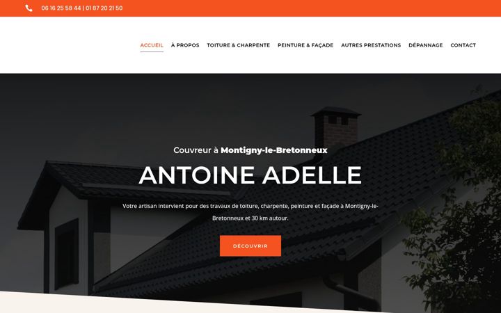 Snímek obrazovky antoine-adelle.fr