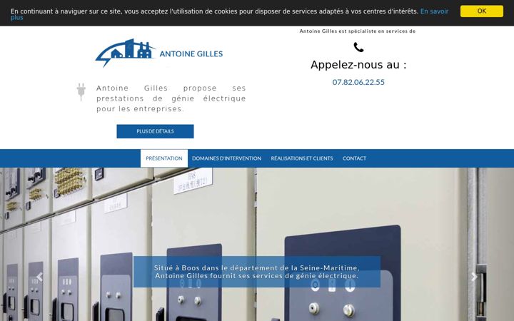 Screenshot of antoine-gilles.fr