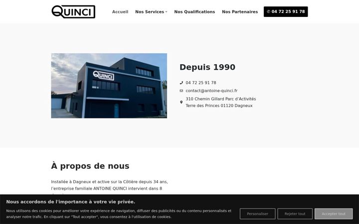 Captură de ecran a antoine-quinci.fr