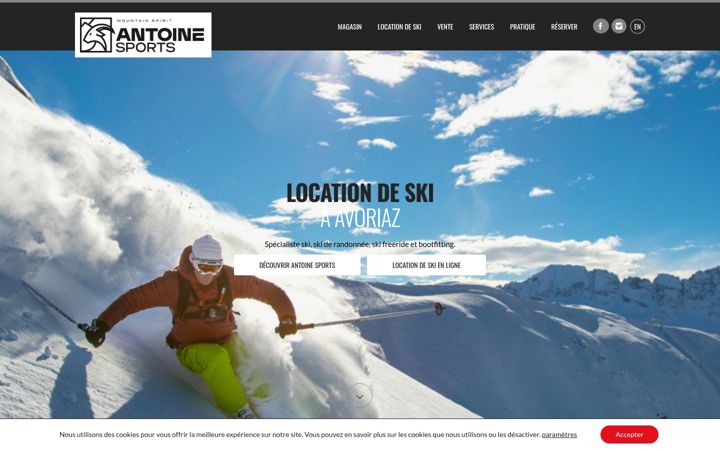 Posnetek zaslona antoine-sports.com