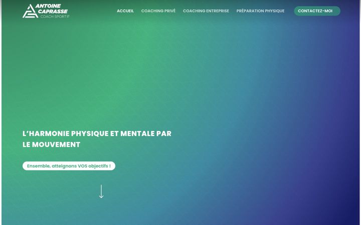 Screenshot of antoinecaprasse.com