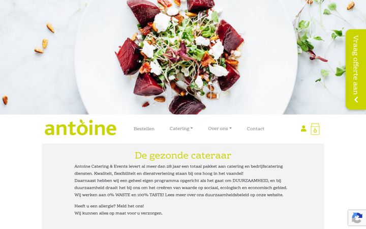 Screenshot di antoinecatering.nl
