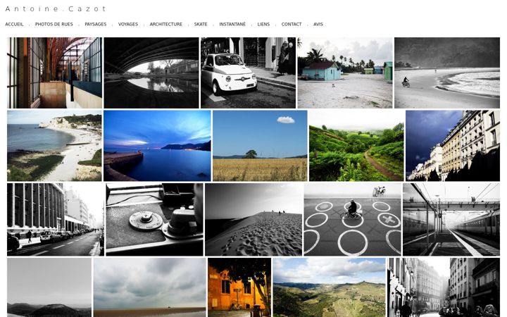Posnetek zaslona antoinecazot.com