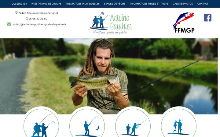 Screenshot of antoinegauthierguidedepeche.com