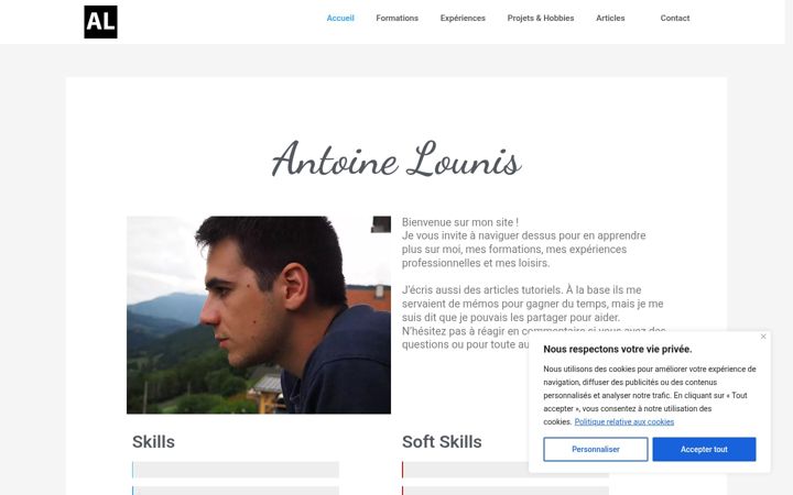 Screenshot of antoinelounis.com